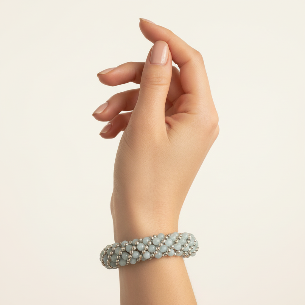 Bracciale acquamarina lifestyle Gabriel Milano