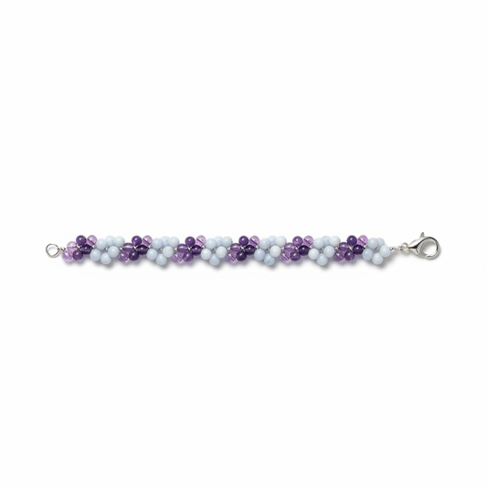 Bracciale ametista calcedonio steso