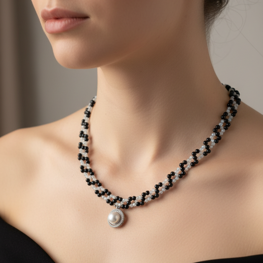 Collana onice labradorite lifestyle