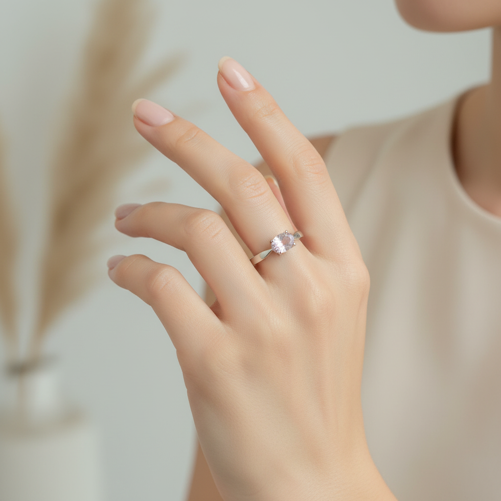 925 silver ring with French rose