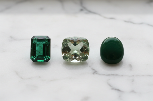 Pietre preziose verdi: smeraldo, prasiolite e onice verde a confronto