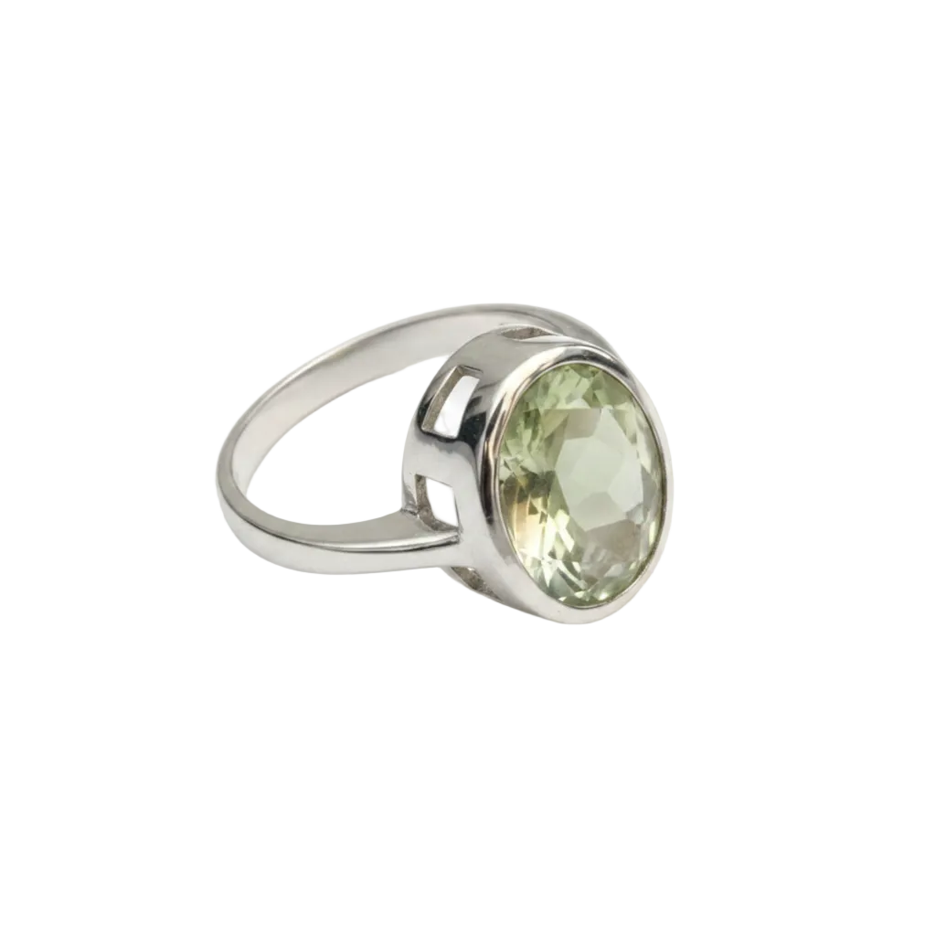 Anello prasiolite stile professionale 1