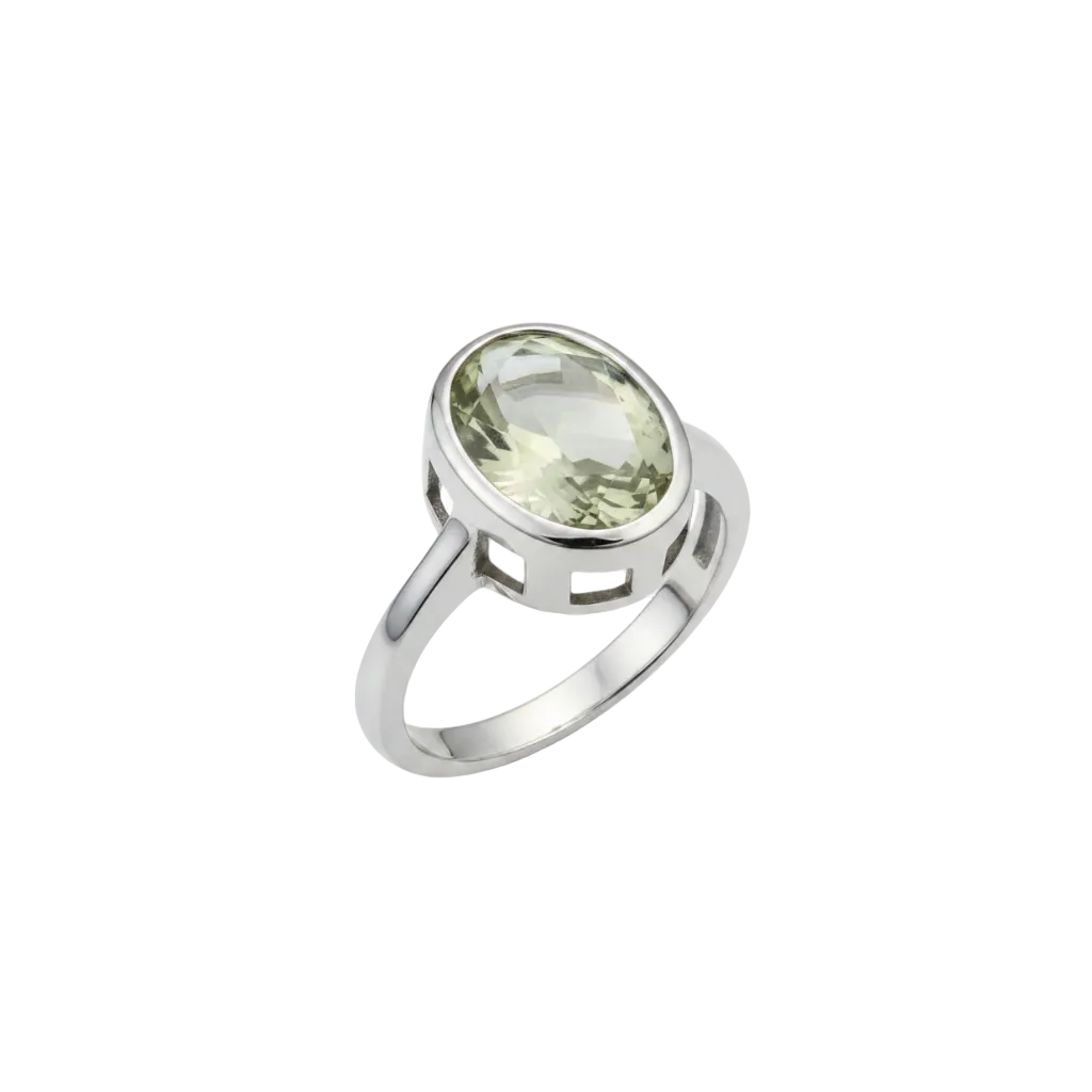 Anello prasiolite stile professionale 2