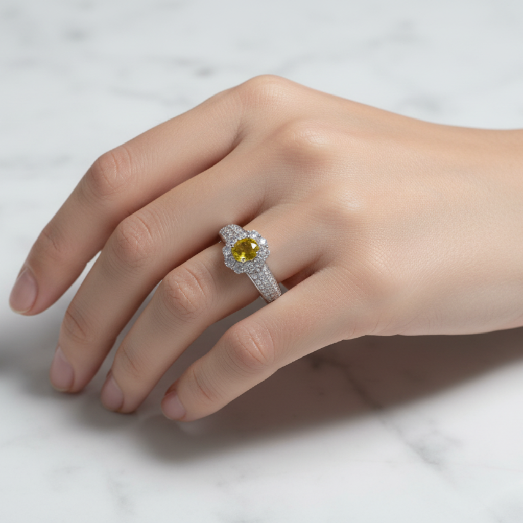 Anello Tormalina Canary - Lifestyle Mano Elegante