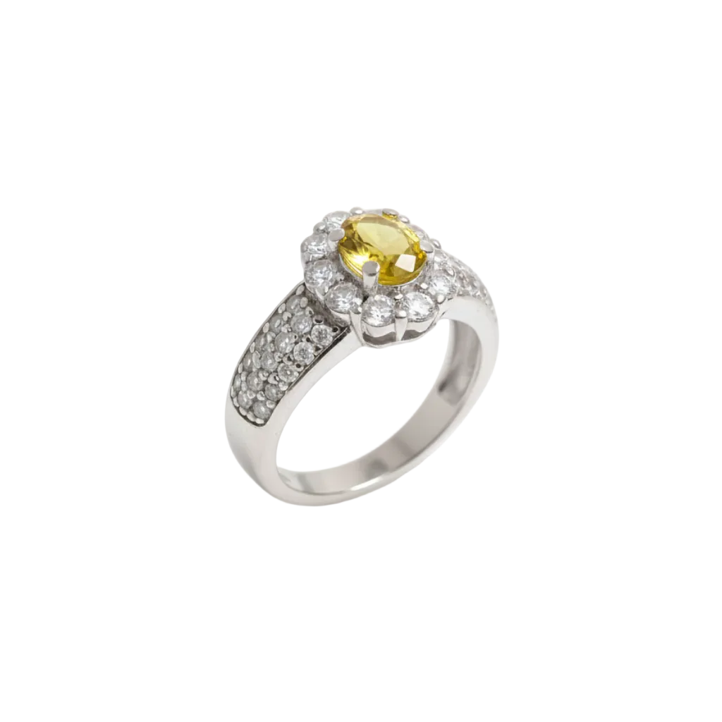 Anello Tormalina Canary - Stessa Posizione Granato