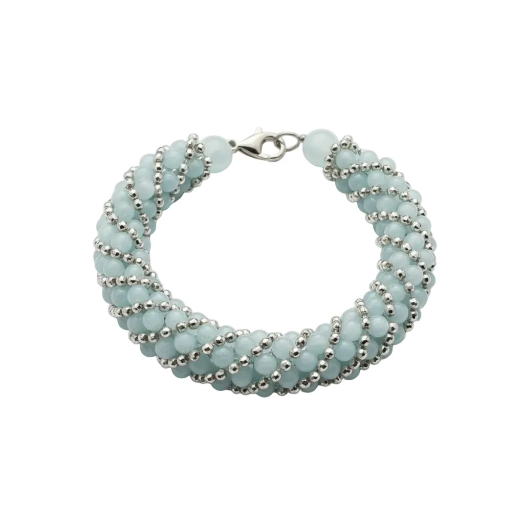 Bracciale acquamarina flat lay
