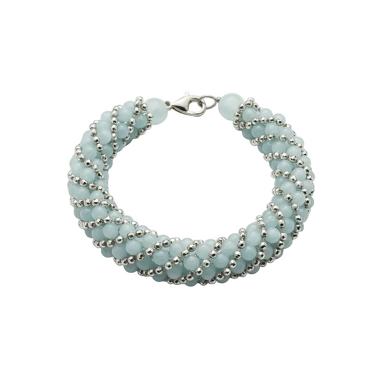 Bracciale acquamarina flat lay