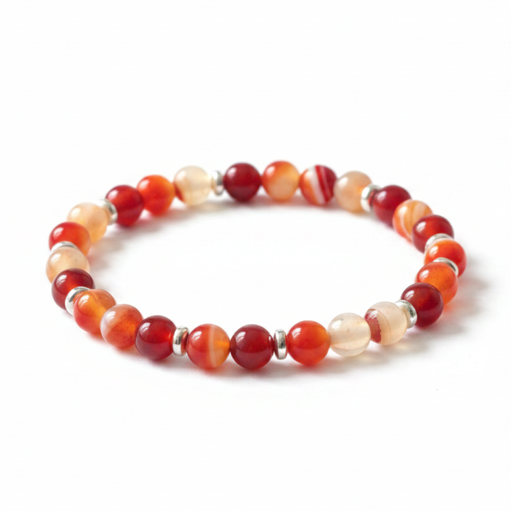 Bracciale agata arancio 3/4