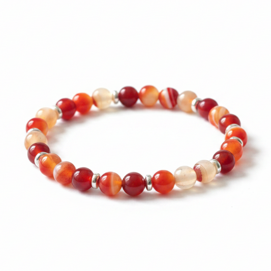 Bracciale agata arancio 3/4