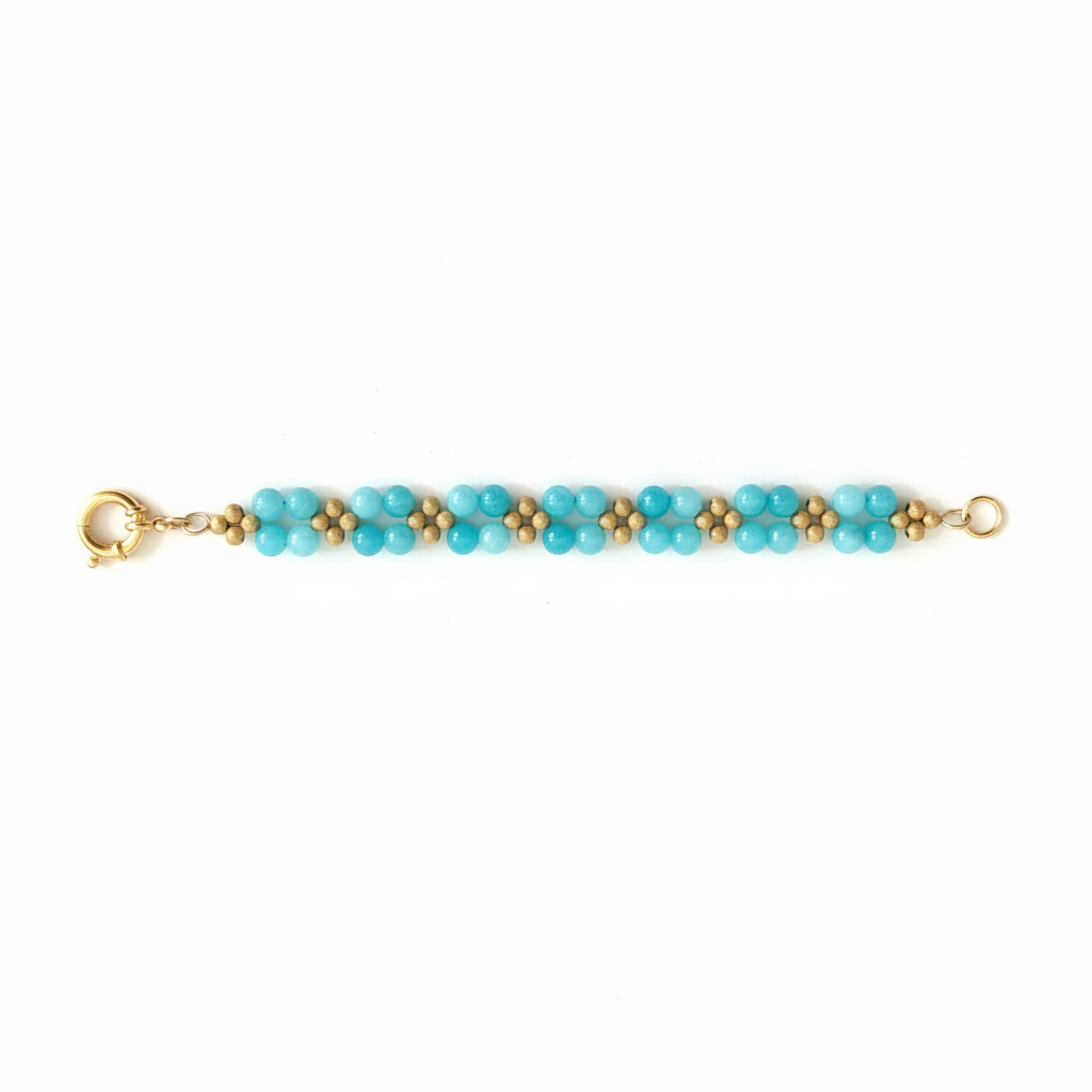 Bracciale amazzonite flat lay