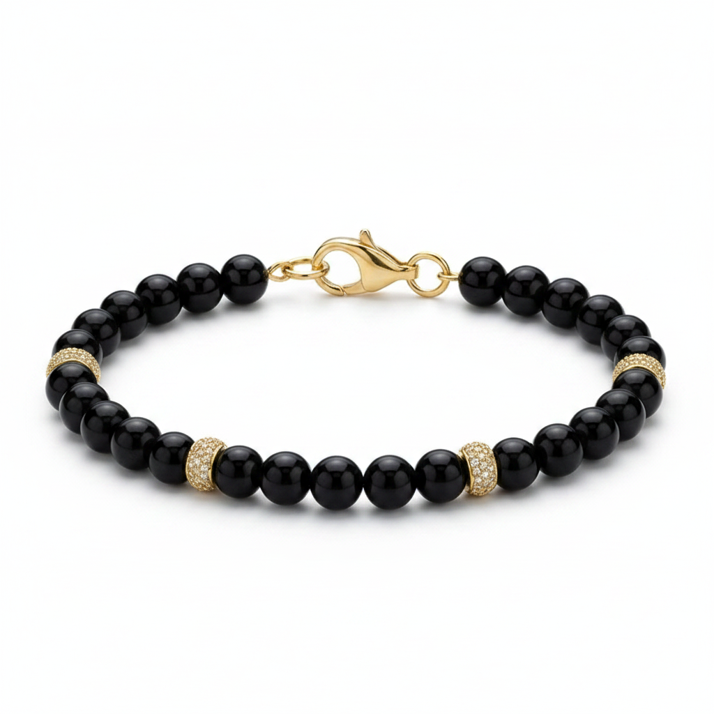 Bracciale onice nero