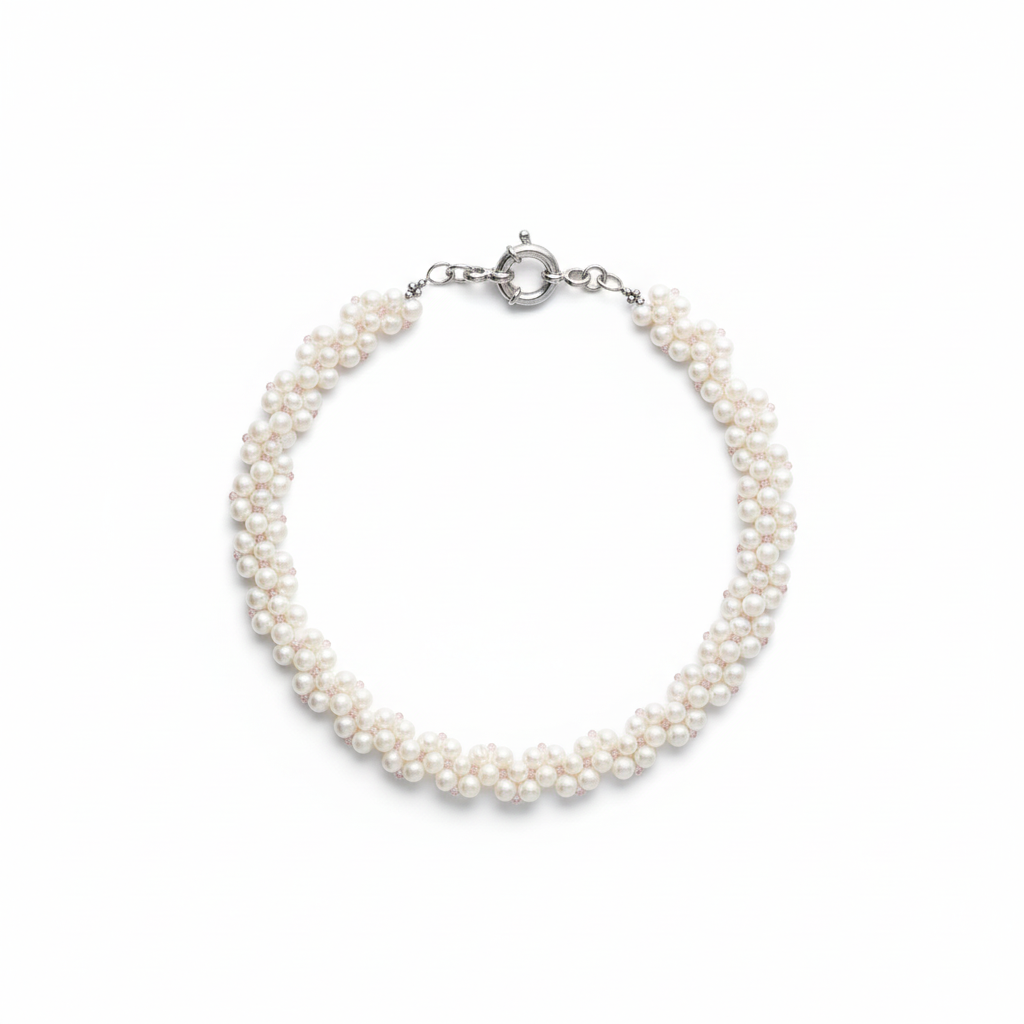 Bracciale perle fiume circolare