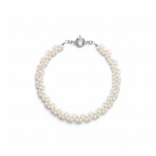 Bracciale perle fiume circolare