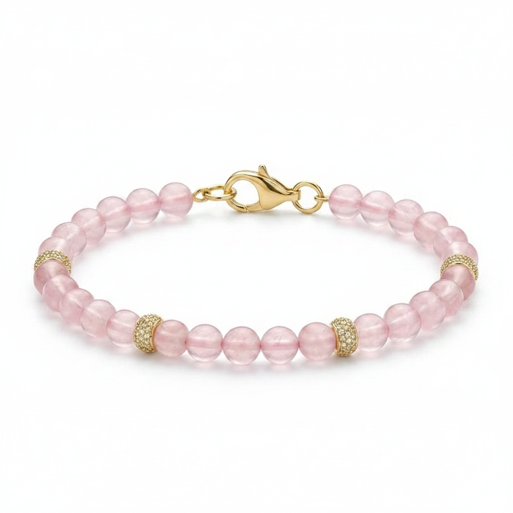 Bracciale quarzo rosa