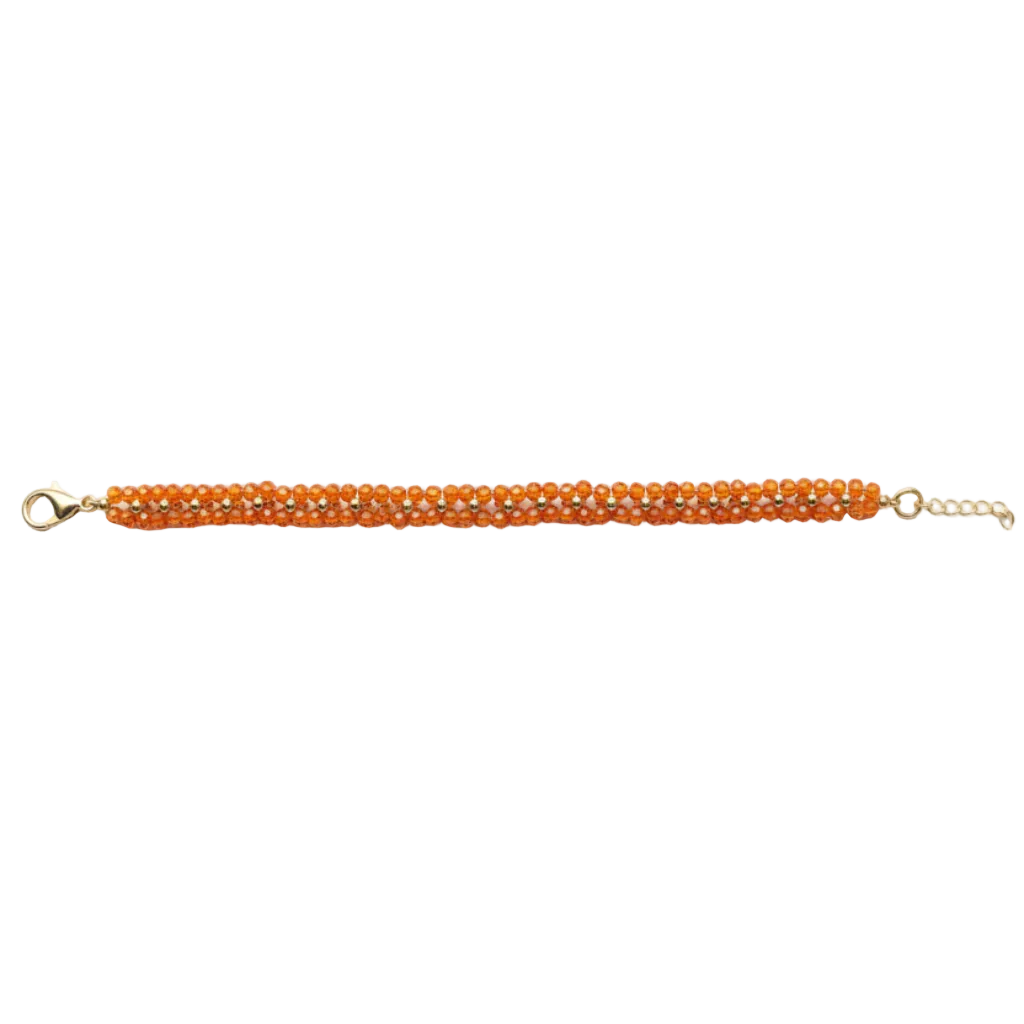 Bracciale zirconi arancioni flat lay — Gabriel Milano