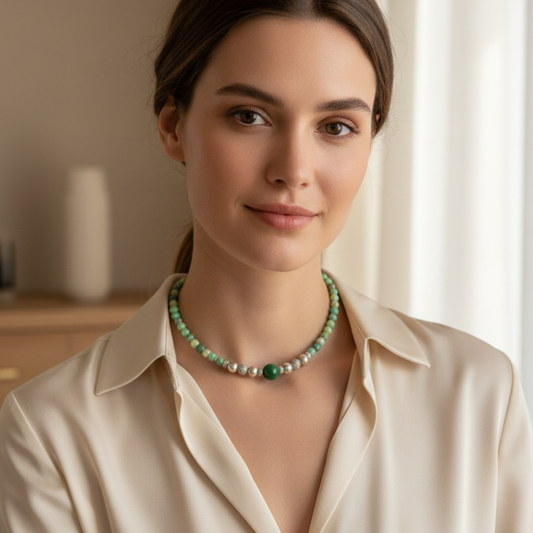 Collana Crisoprasio Giada - lifestyle