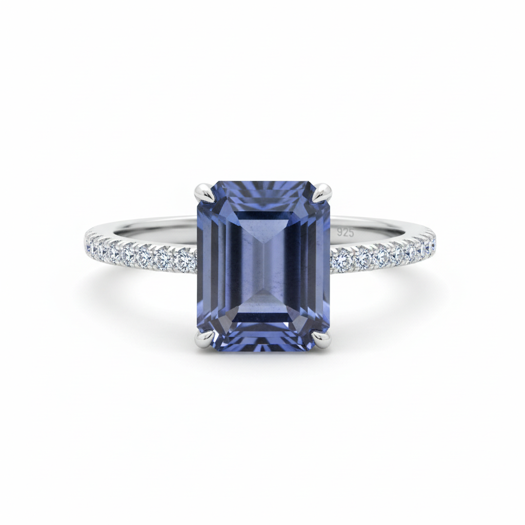 Anello in Argento 925 con Iolite Blu - Vista Frontale