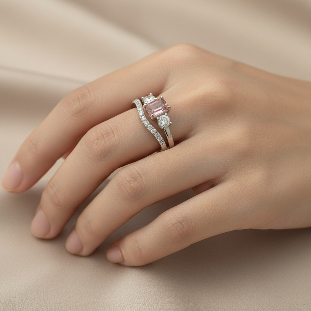 Anello con tormalina indossato - lifestyle