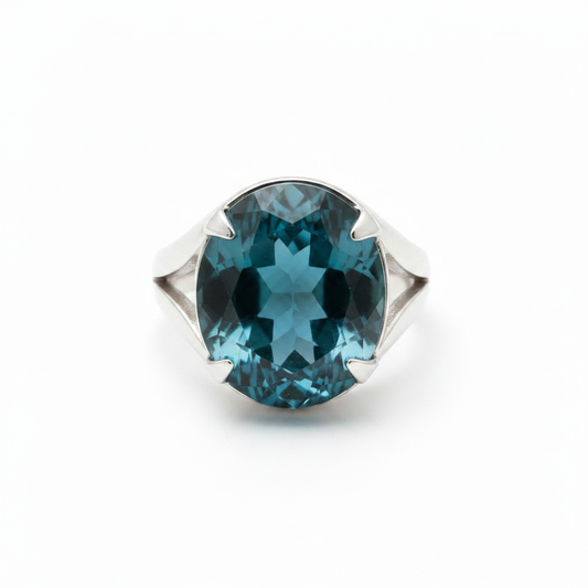 Topazio London Blue frontale piatta